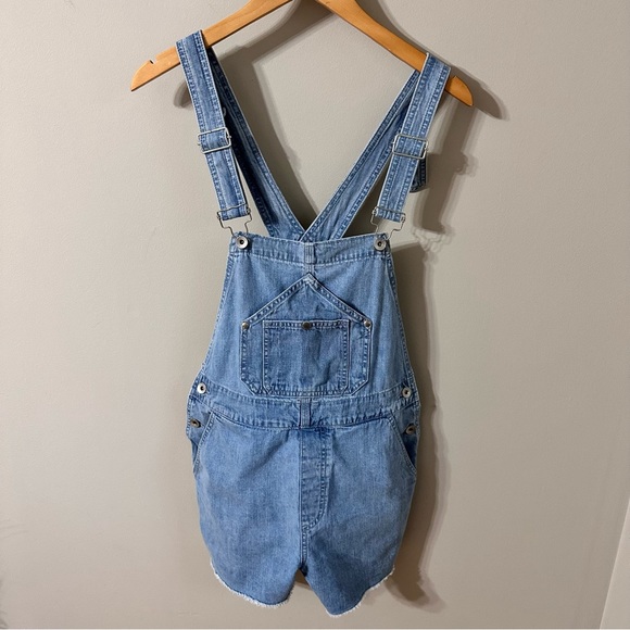 Revolve Rag & Bone Patched Short Dungaree Soft denim overall Jumper size - Picture 5 of 15